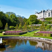 view of Dunrobin Castle in Scotland, UK